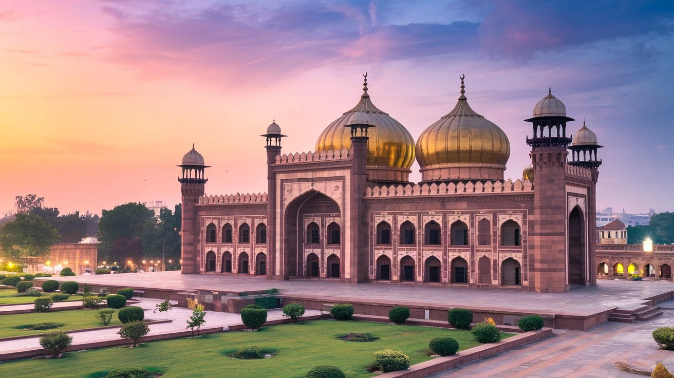 a photo of the badshahi mosque in lahore V4Iw3iPDT1awiFMuAZvfBw 05s41GPXT 2pyBQl8ENj1Q